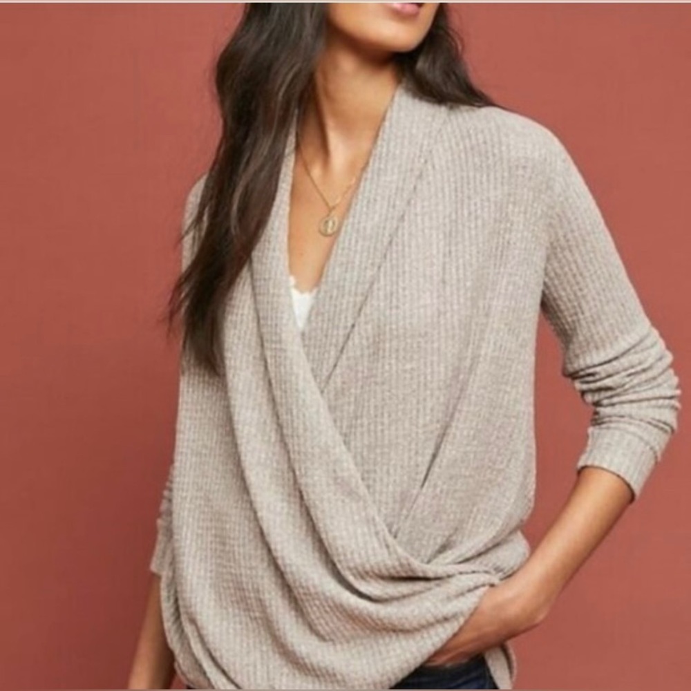 Anthropologie akemi + kin Wrap Front Sweater, size Large